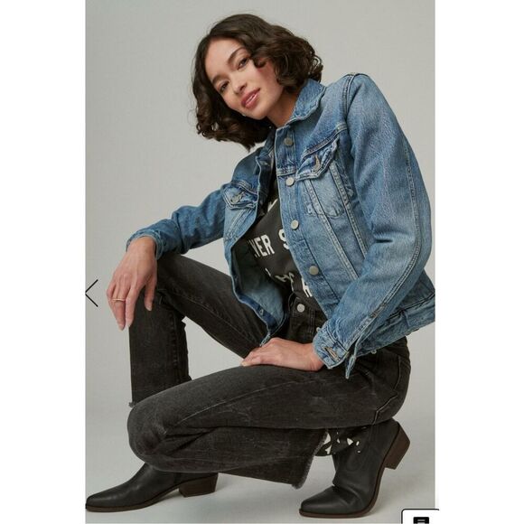 LUCKY BRAND Denim Jean Jacket Size L - Picture 5 of 9